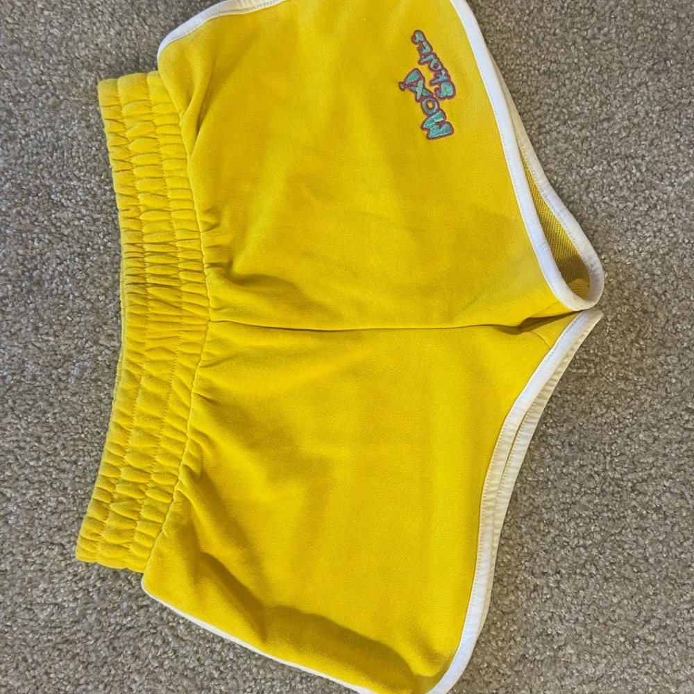 Forever 21 Yellow Athletic Shorts with Elastic Waistband